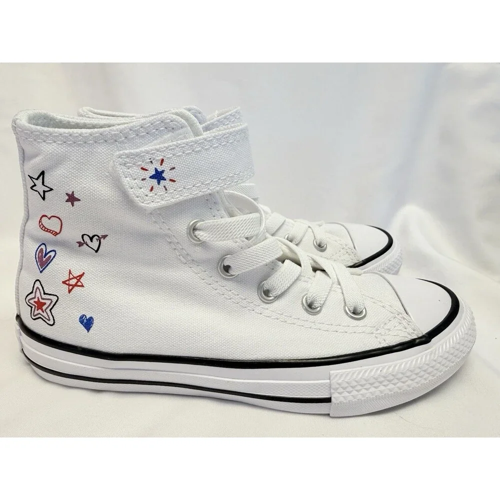 Converse CTAS EVA Lift Shoes Youth Sz 12.5 High Top Platform Sneakers W/Designs